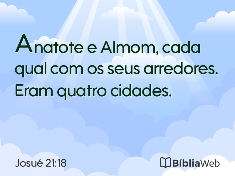 Josué 21:18 em imagem para compartilhar