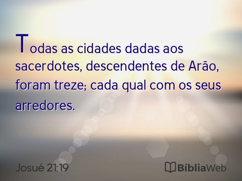 Josué 21:19 em imagem para compartilhar