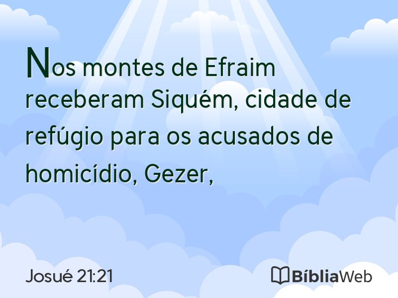 Josué 21:21 em imagem para compartilhar