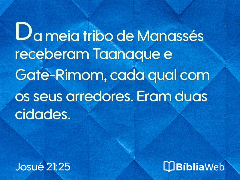 Josué 21:25 em imagem para compartilhar