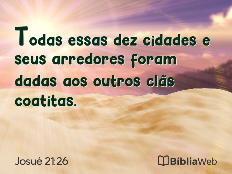 Josué 21:26 em imagem para compartilhar