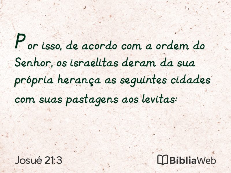 Josué 21:3 em imagem para compartilhar