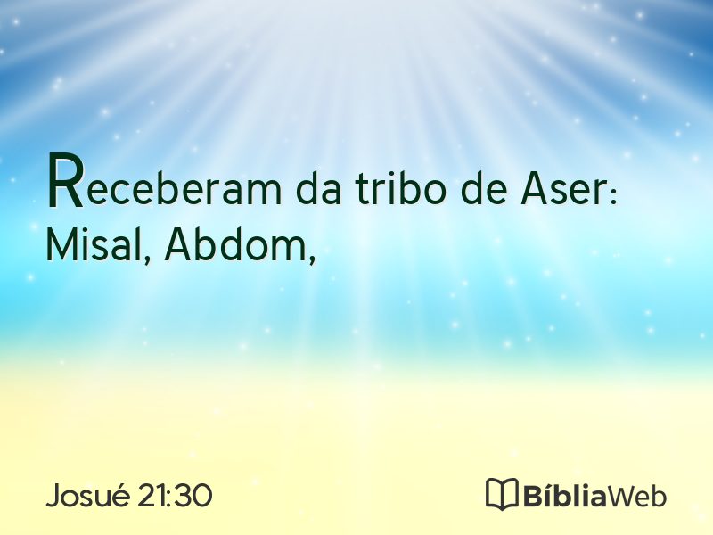 Josué 21:30 em imagem para compartilhar