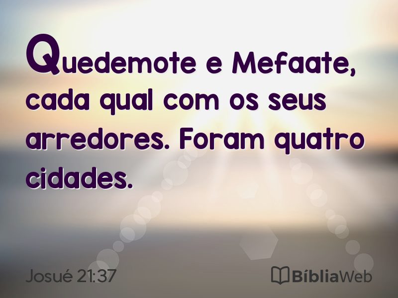 Josué 21:37 em imagem para compartilhar