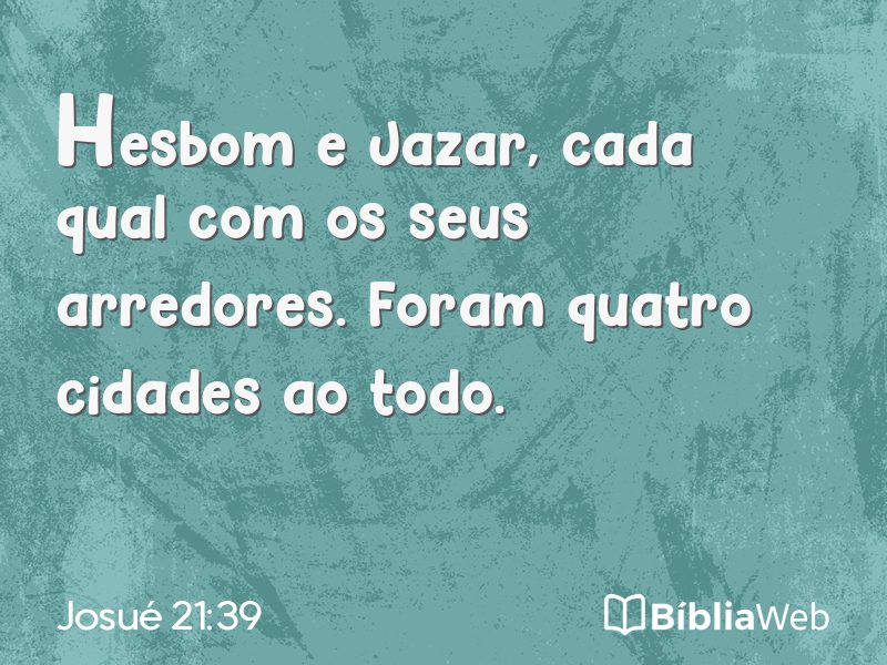 Josué 21:39 em imagem para compartilhar