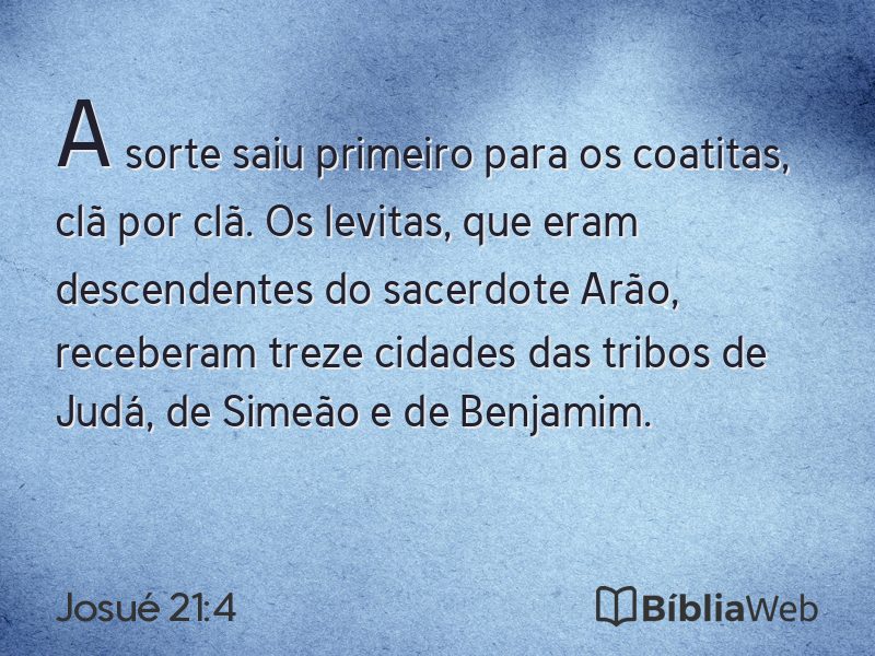 Josué 21:4 em imagem para compartilhar