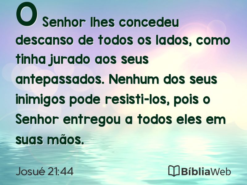 Josué 21:44 em imagem para compartilhar