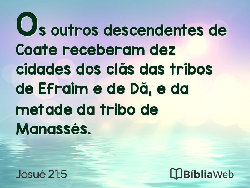 Josué 21:5 em imagem para compartilhar