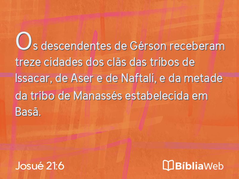 Josué 21:6 em imagem para compartilhar