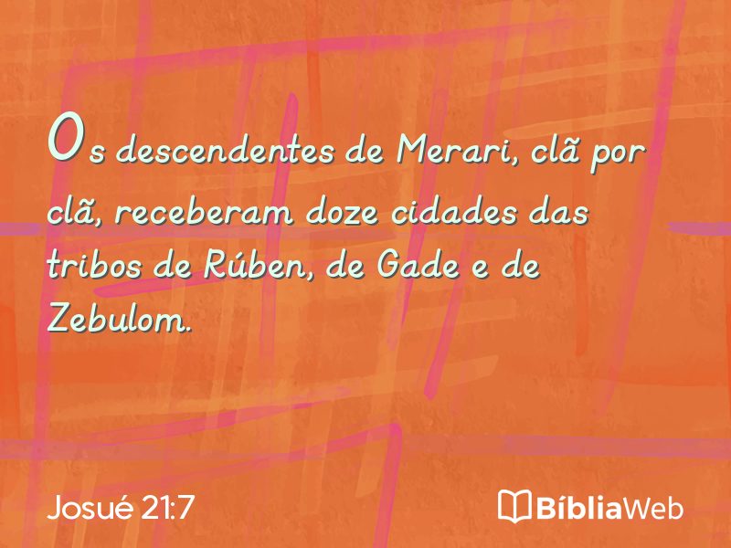 Josué 21:7 em imagem para compartilhar