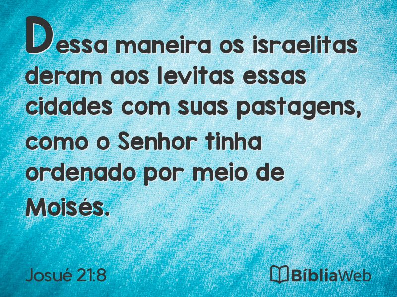 Josué 21:8 em imagem para compartilhar