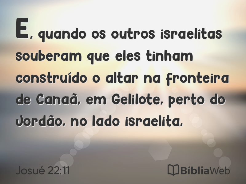Josué 22:11 em imagem para compartilhar