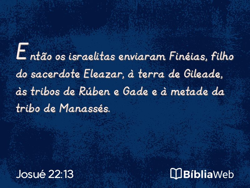 Josué 22:13 em imagem para compartilhar