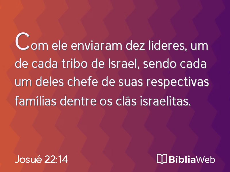 Josué 22:14 em imagem para compartilhar