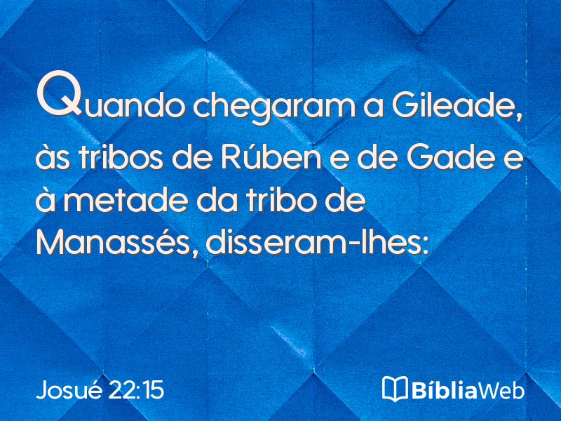 Josué 22:15 em imagem para compartilhar