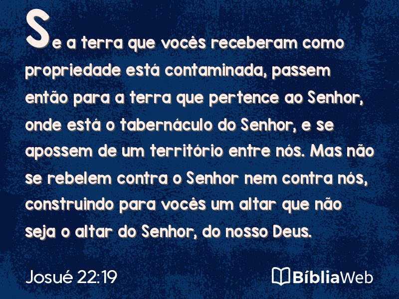 Josué 22:19 em imagem para compartilhar