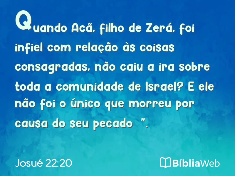 Josué 22:20 em imagem para compartilhar