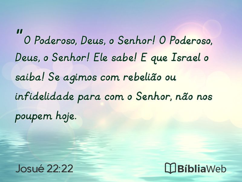 Josué 22:22 em imagem para compartilhar