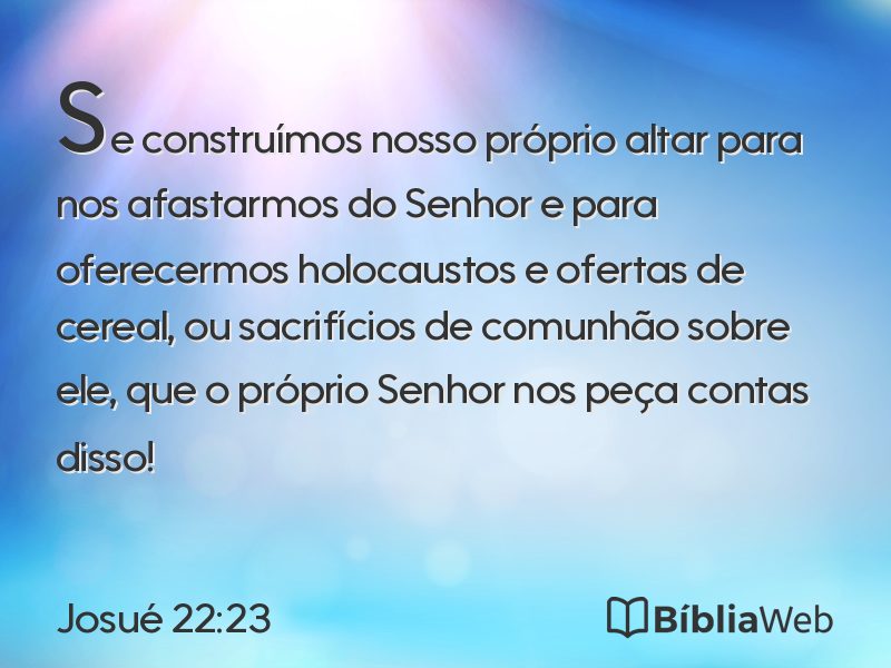 Josué 22:23 em imagem para compartilhar