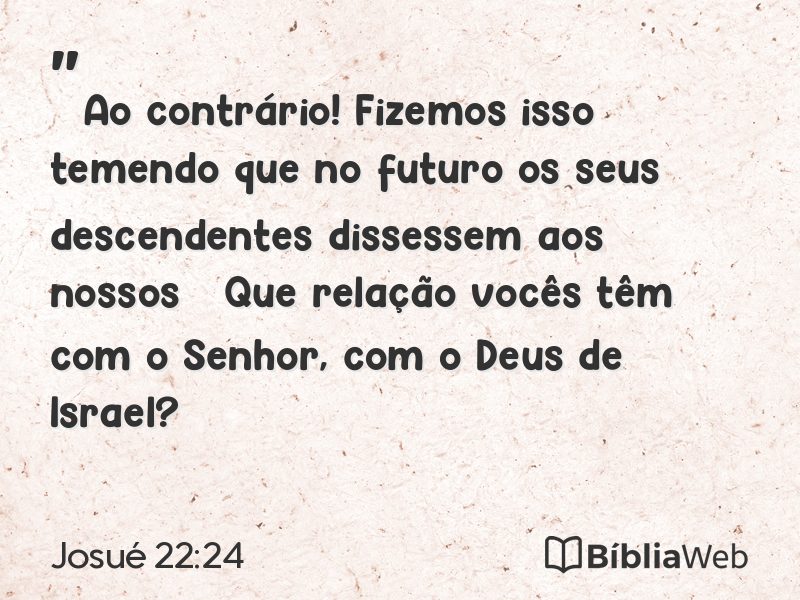Josué 22:24 em imagem para compartilhar