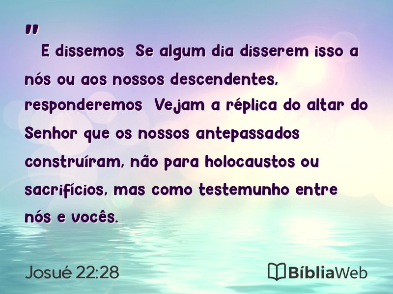 Josué 22:28 em imagem para compartilhar
