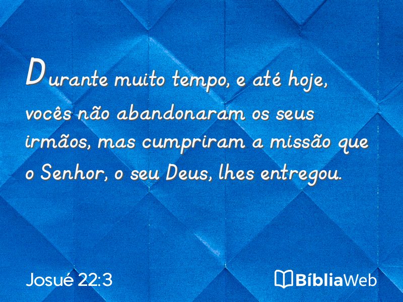 Josué 22:3 em imagem para compartilhar