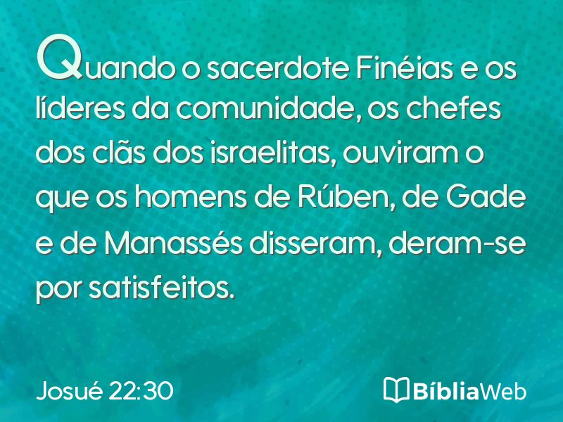 Josué 22:30 em imagem para compartilhar