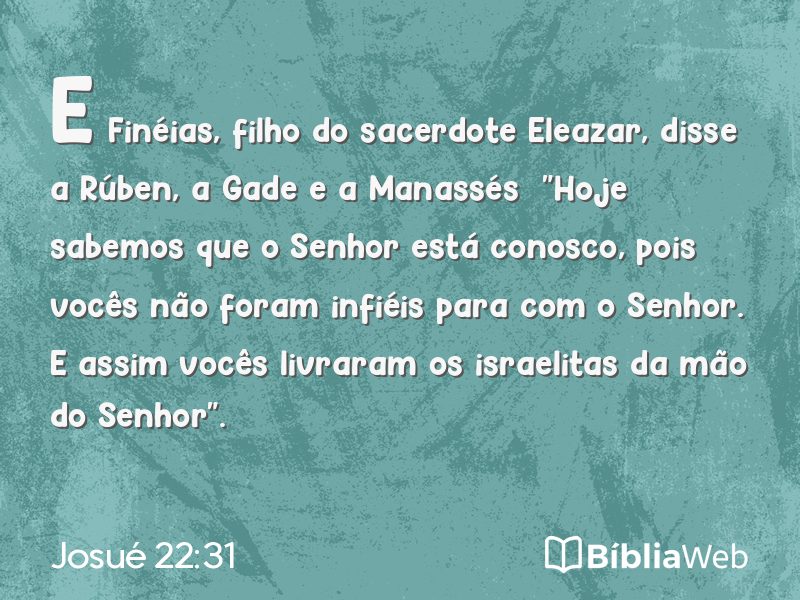 Josué 22:31 em imagem para compartilhar