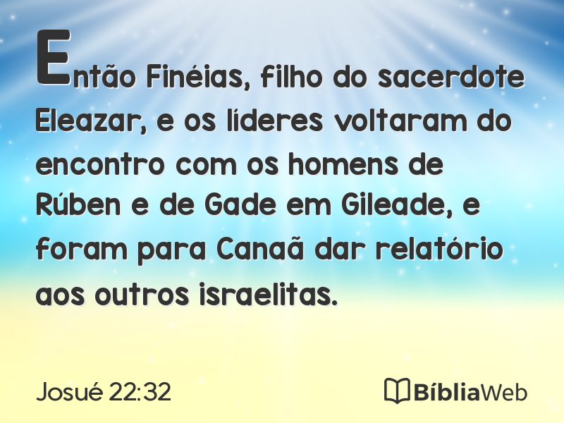 Josué 22:32 em imagem para compartilhar