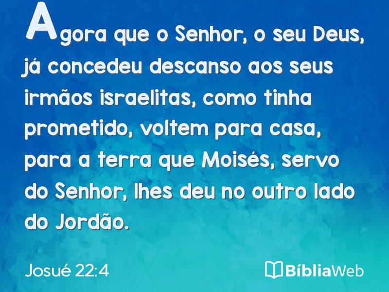 Josué 22:4 em imagem para compartilhar