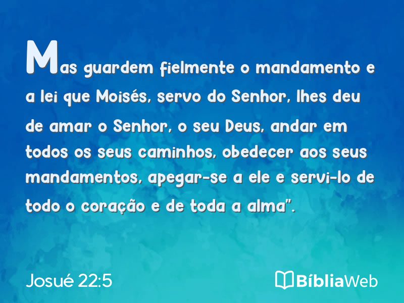 Josué 22:5 em imagem para compartilhar
