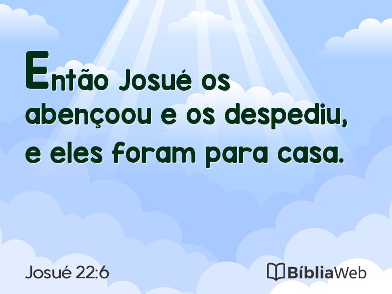 Josué 22:6 em imagem para compartilhar