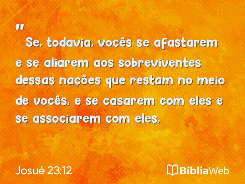 Josué 23:12 em imagem para compartilhar