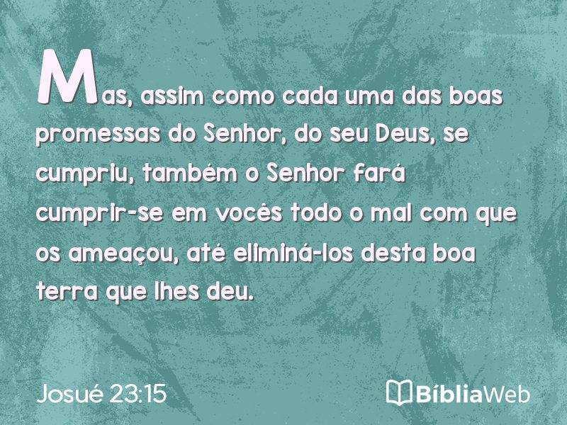 Josué 23:15 em imagem para compartilhar