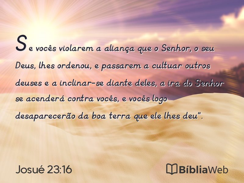 Josué 23:16 em imagem para compartilhar