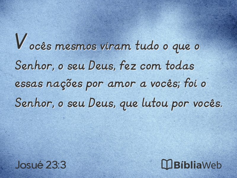 Josué 23:3 em imagem para compartilhar