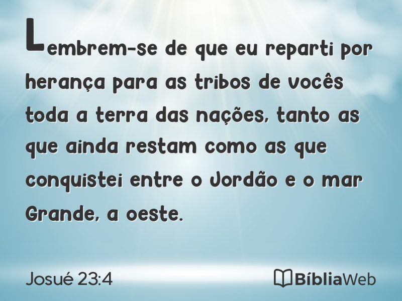 Josué 23:4 em imagem para compartilhar