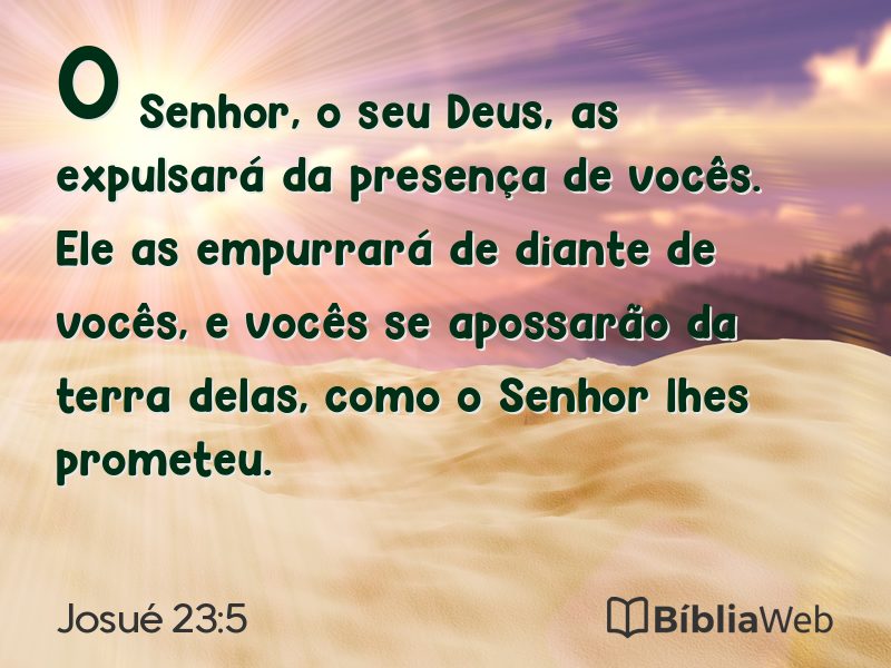 Josué 23:5 em imagem para compartilhar