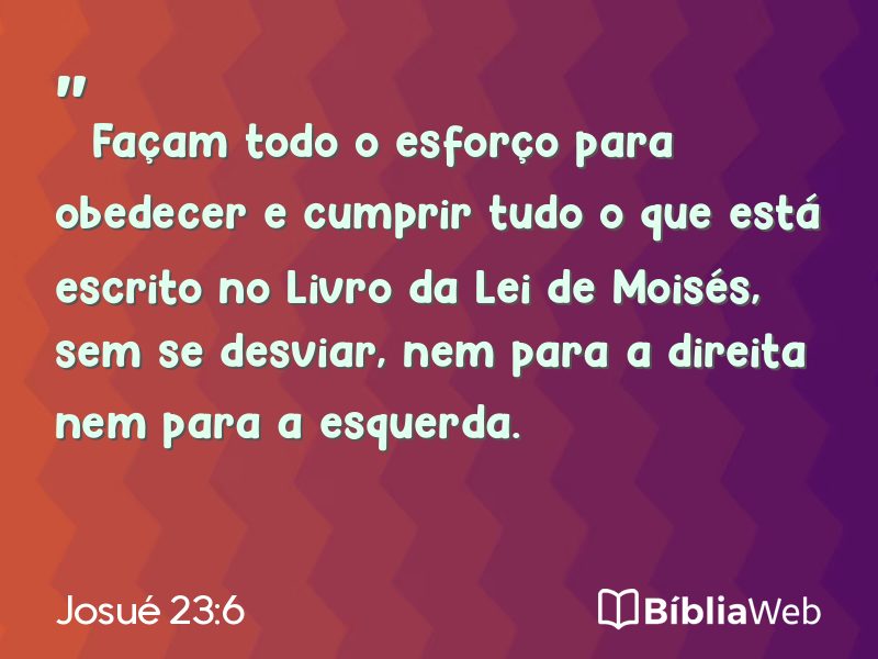 Josué 23:6 em imagem para compartilhar
