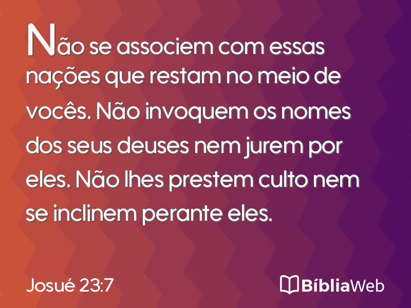 Josué 23:7 em imagem para compartilhar