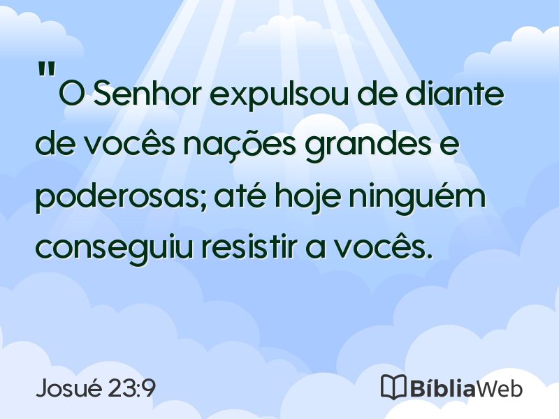 Josué 23:9 em imagem para compartilhar
