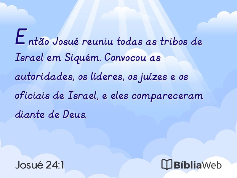 Josué 24:1 em imagem para compartilhar