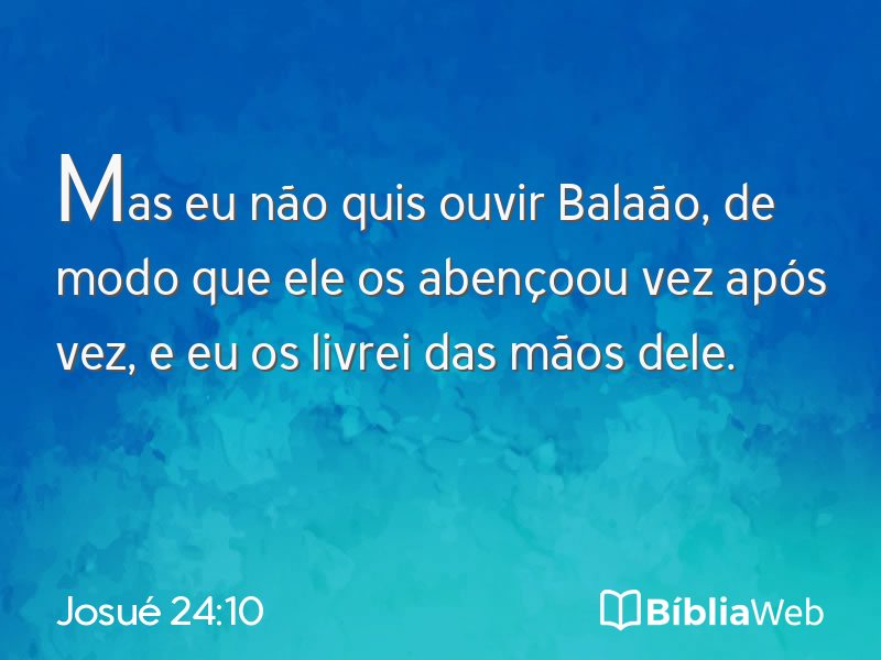 Josué 24:10 em imagem para compartilhar