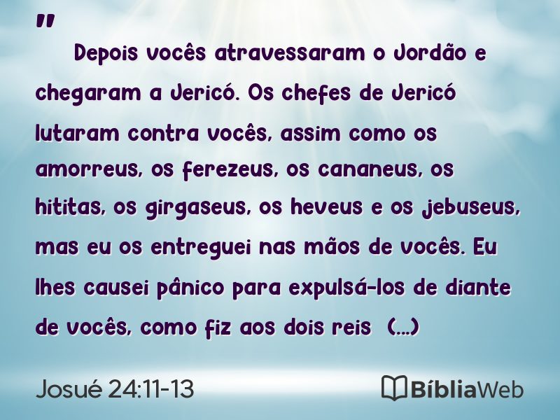 Josué 24:11-13 em imagem para compartilhar