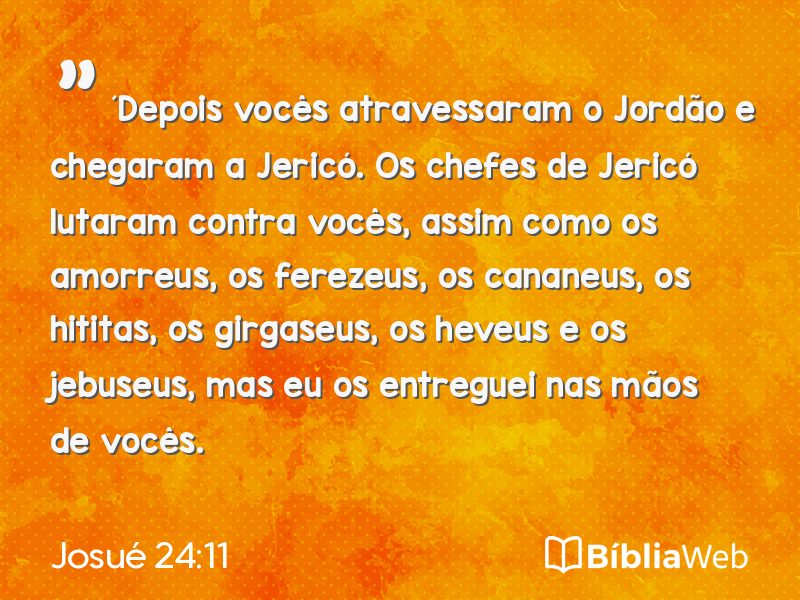 Josué 24:11 em imagem para compartilhar