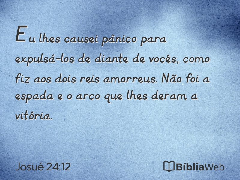 Josué 24:12 em imagem para compartilhar