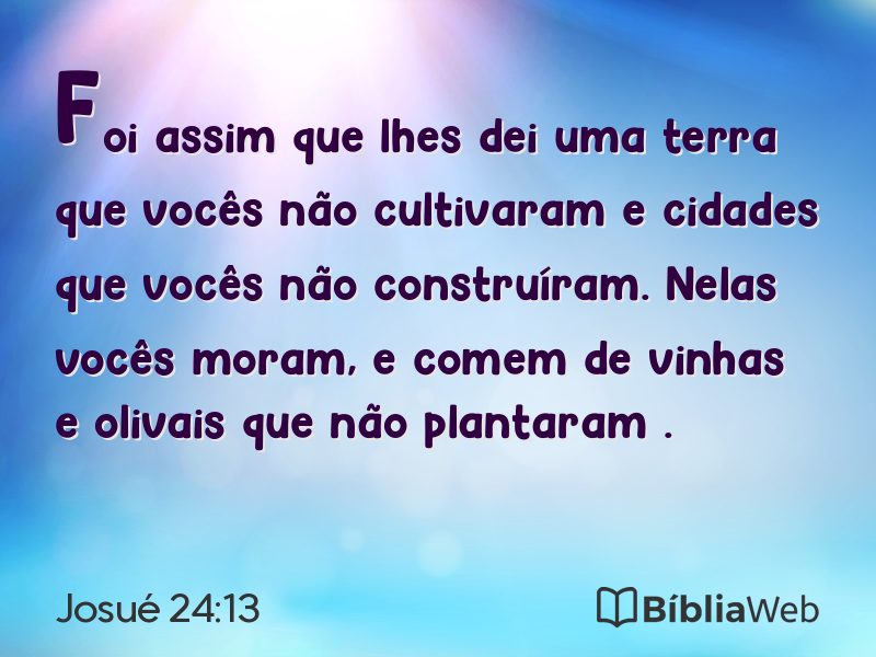 Josué 24:13 em imagem para compartilhar