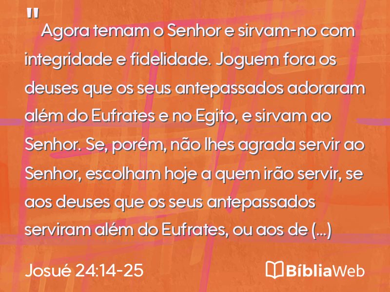 Josué 24:14-25 em imagem para compartilhar