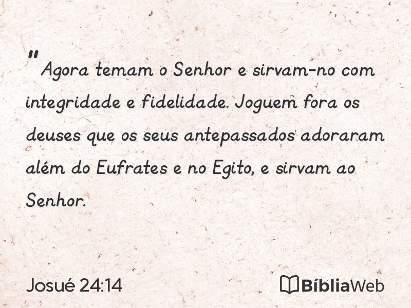Josué 24:14 em imagem para compartilhar
