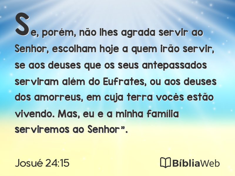 Josué 24:15 em imagem para compartilhar
